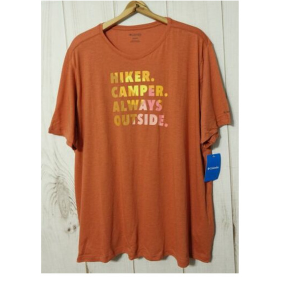 Columbia Women's Bluebird Day Relaxed Teak Brown Tee Hiker Camper 1X - Picture 6 of 6